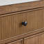 Meuble-lavabo double 72 po Rian en noyer grillé, sans comptoir, sans lavabo, garniture noir mat Rian