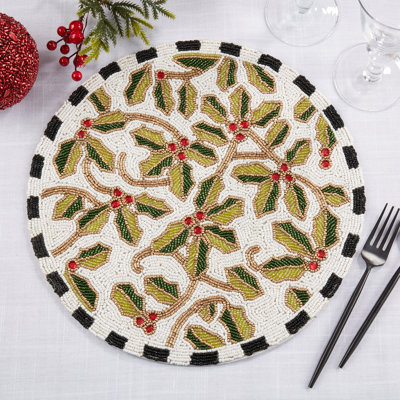 Amandine Collection Glass No Pattern Round Placemat