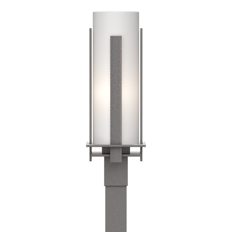 Tête de lanterne verticale verticale 1 lumière, Acier bruni côtier, Blanc