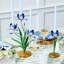 Meadow Walk Iris 14" Centerpiece Candelabra - Chambray
