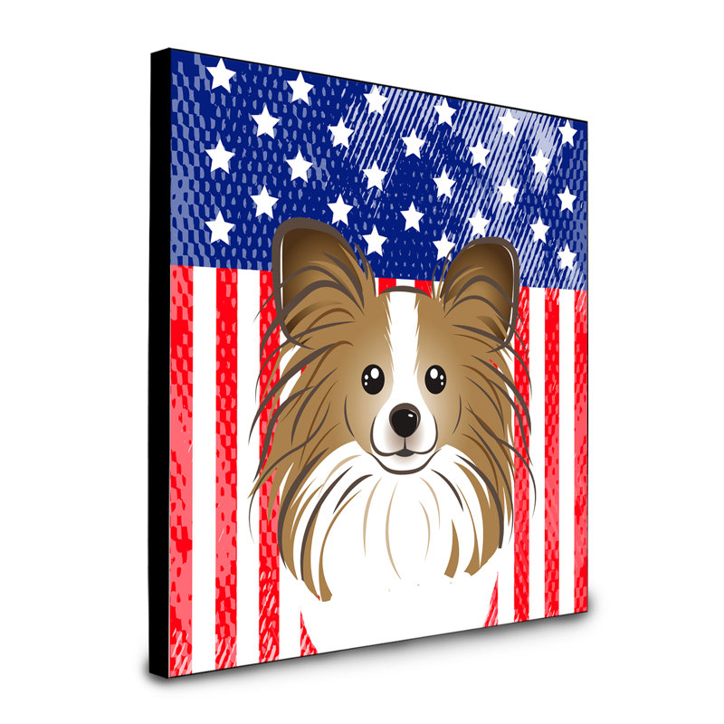 « american flag », art encadré Macomb, Papillon