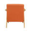 Chaise d'appoint moderne en similicuir avec assise et dossier rembourrés, finition noyer, structure en bois d'hévéa massif pour plus de confort et de style-49940240-49940242