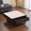 Table basse carrée moderne avec 1 tiroir