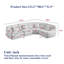 Canapé modulaire incurvé 123,2 po avec coussins 123,2 po-357902806