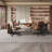 Retro Brown Rectangular Solid Wood Office Desk-107761085