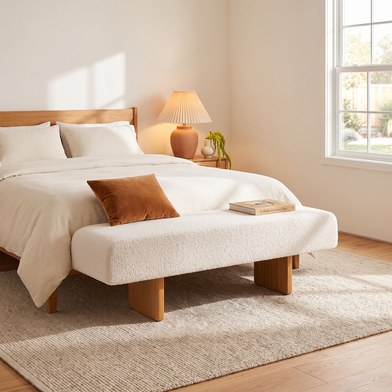 Trudie 60" Bedroom Bench, Natural