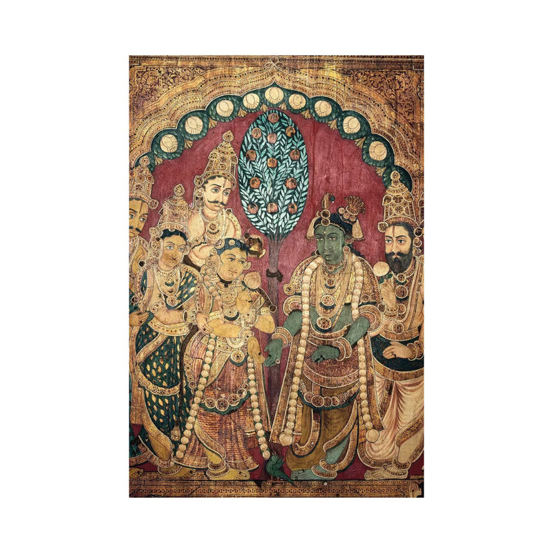 Hindu Wedding Ceremony - Wrapped Canvas Painting, 66.04 cm H x 45.72 cm W x 1.91 cm D