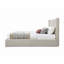 Grand lit en tissu beige (lit seulement)