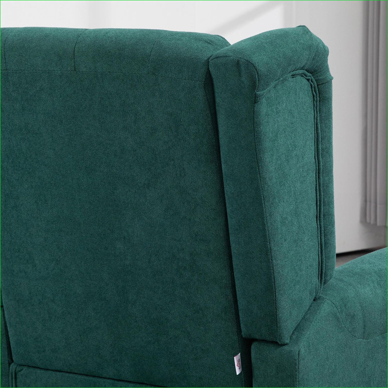Fauteuil d'appoint capitonné à boutons HOMcom, Green