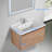 32" Wall-Mounted Floating Bathroom Vanity Cabinet with Integrated Ceramic Sink-288309347
