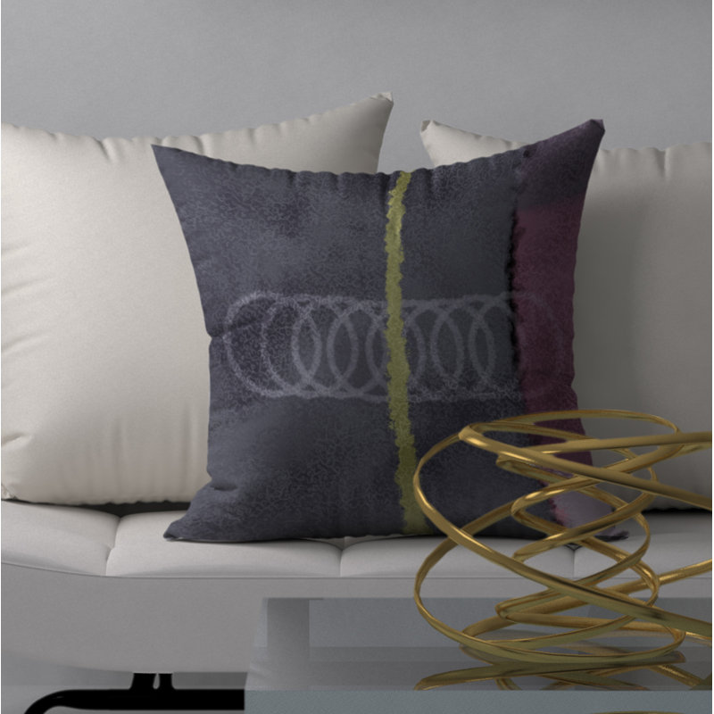 Abstract Reversible Throw Pillow, 24" x 24"