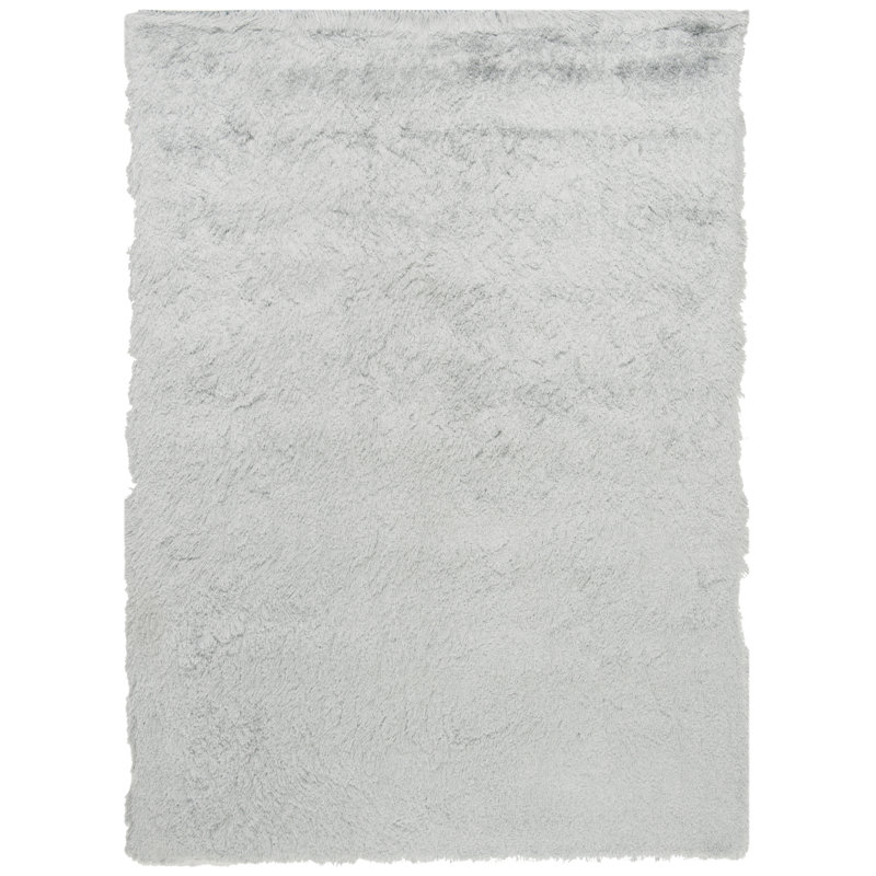 Cimah Shag Hand Tufted Performance Solid Color Rug, Rectangle 4' x 6'