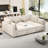 86.6" Sectional Sofa Modular Sofa U-Shaped Sofa Couch Sofa Bed L-Shaped Sofa With A Movable Ottoman And Two USB Ports For Living Room-198871422