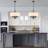 4-Light Modern Black Drum Chandeliers with Linen Shade