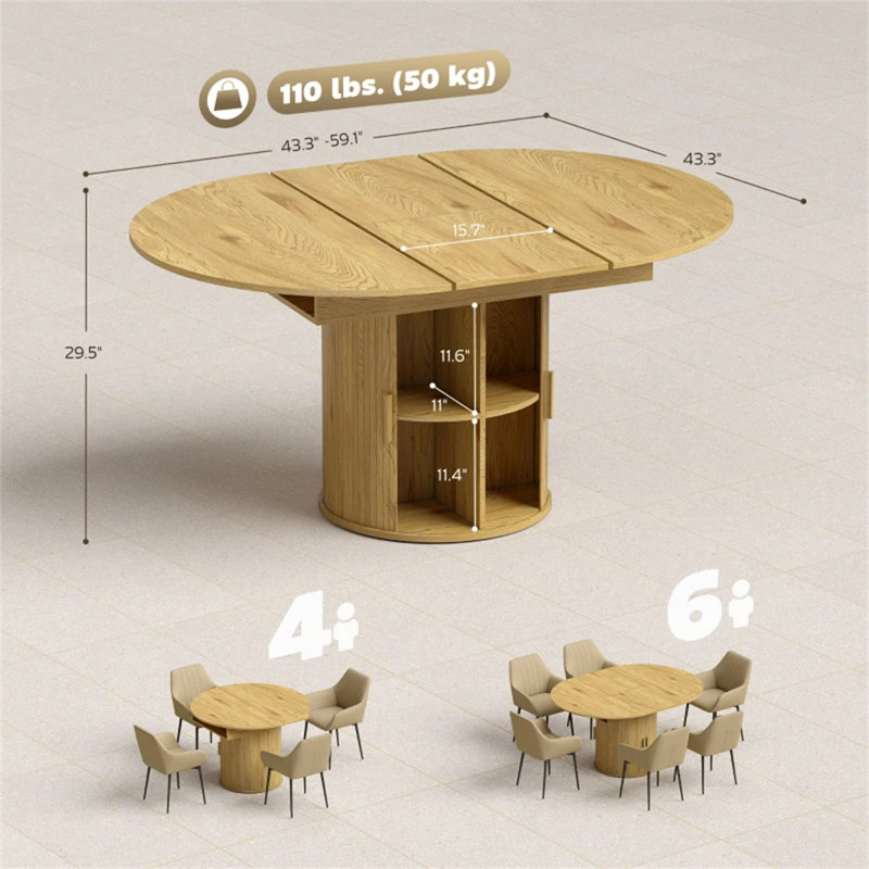Stylish Greeting Table (Not Including Chair), Natural Wood