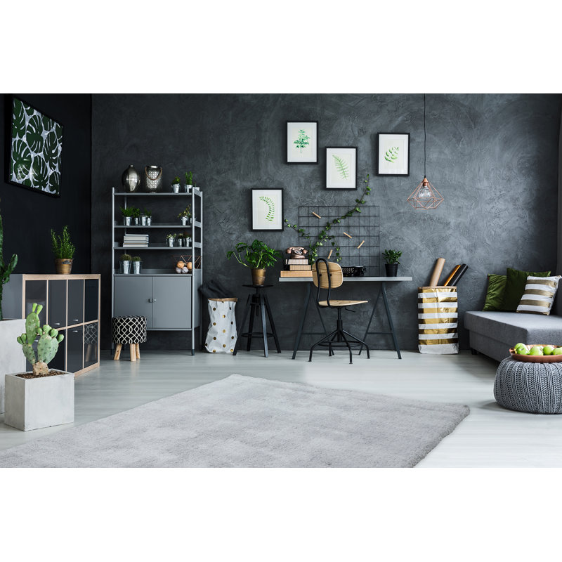 Mia Solid Colour Hand Woven Shag Area Rug, Rectangular 120 x 170cm