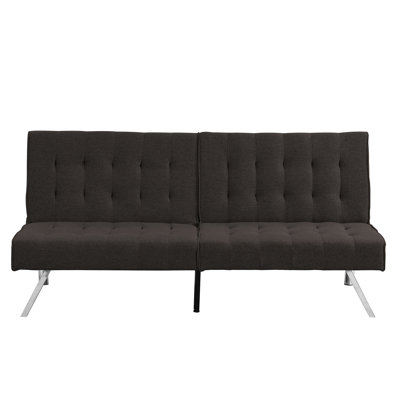 Bed With Faux Linen Upholstery And Strong Supporting Frame User- Assembly 32.79 In. Height