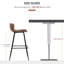 Bigvai Counter Stool with Metal Frame