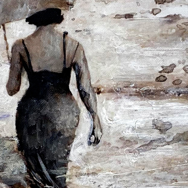 Umbrella Time - Wrapped Canvas Painting