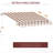 13' X 8' Retractable Patio Awning - & Water Resistance, Aluminum Frame, Manual Crank, Red Stripes For Balcony Yard Sunshade Shelter Awning,
