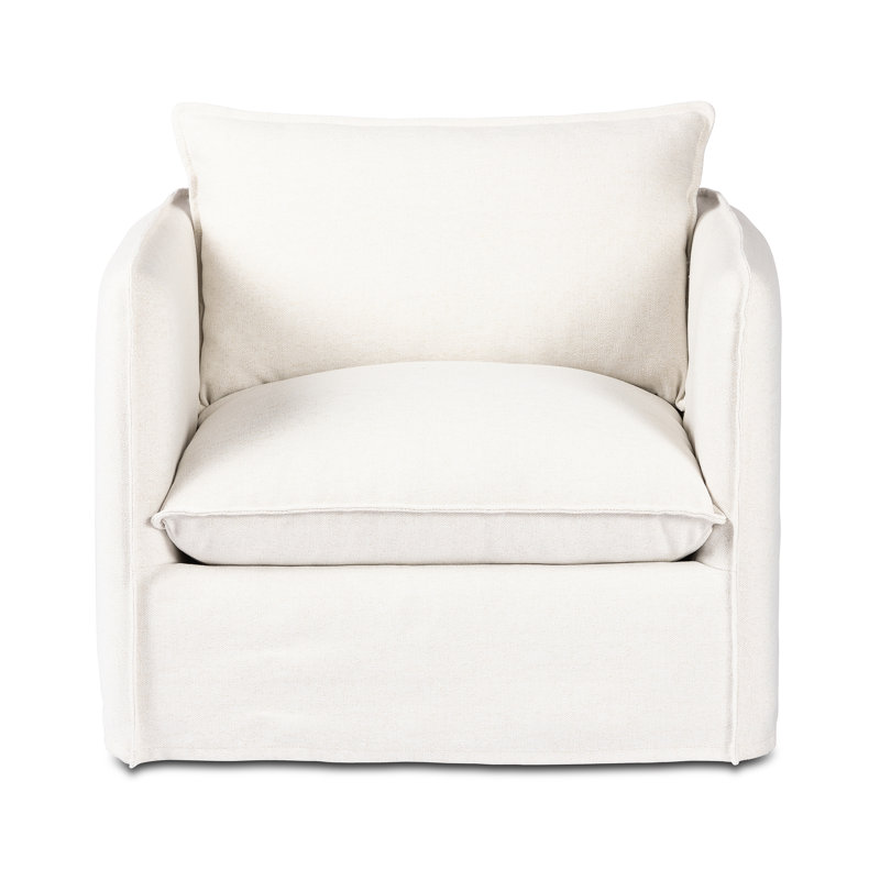 Andre Swivel Armchair, Alessi Linen Polypropylene/Olefin