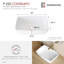 STYLISH Contempo 19"L White Rectangular Vessel Sink