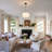1-Light Fabric Pumpkin-Shaped Pendant Light