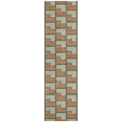 Machine Washable Indoor/Outdoor Lipman ACN2416 Geometric Rug