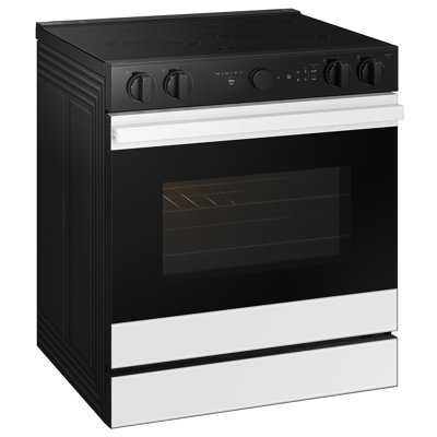 Samsung Bespoke Smart Slide-In ENERGY STAR Certified Electric Range 6.3 cu. ft. in White Glass with Air Fry -  NSE6DB850212AA