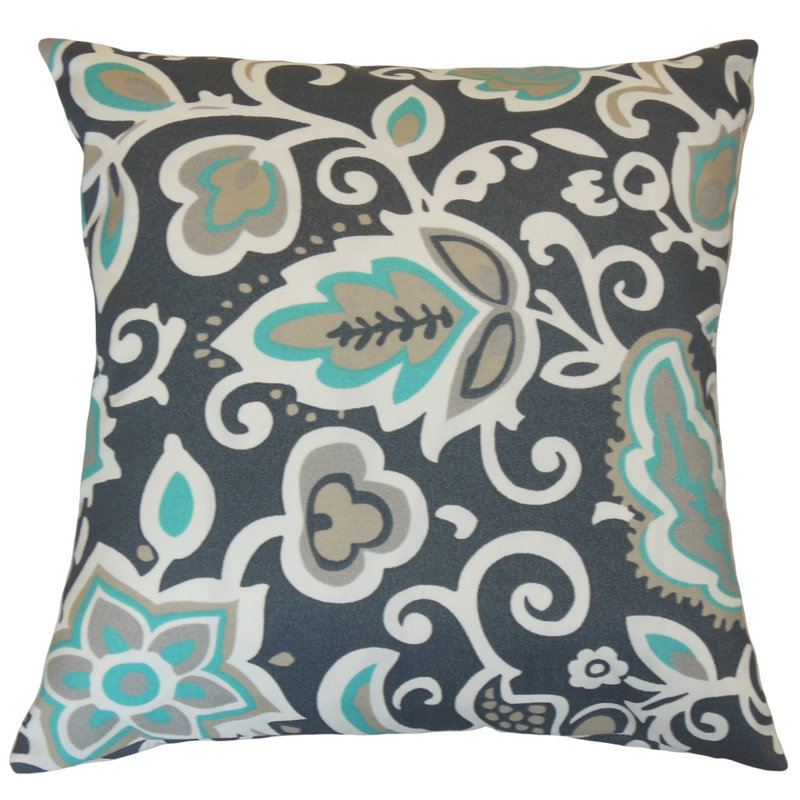 Coussin décoratif intérieur / extérieur Detlef, Hauteur (20 po) x largeur (20 po), Caverne