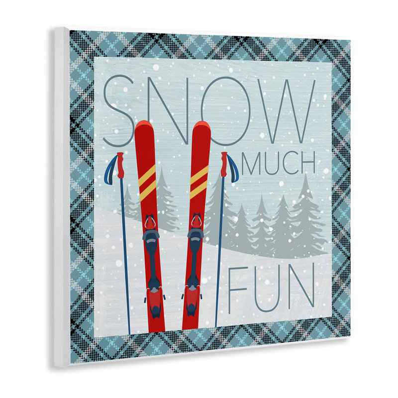 «Snow Beaucoup de plaisir avec art mural en toile à carreaux» par PDR, LLC.