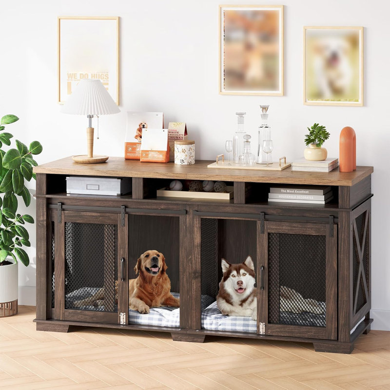 Meuble de 71 po pour 2 chiens
