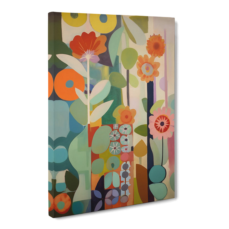 Kalavasos Flowers Orphism Design Vol.1 - Wrapped Canvas Print, 50cm H x 35cm W x 3cm D
