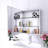 Recessed Or Surface Mount Medicine Cabinet Mirror With 2 Adjustable Tempered Glass Shelves-12137713