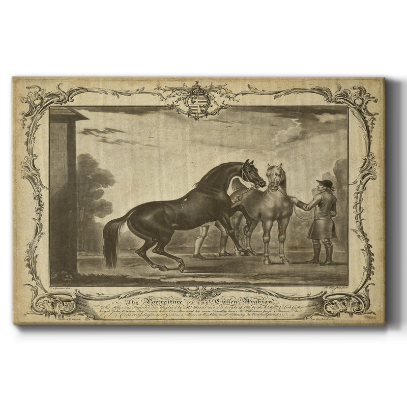 Distingué chevaux III - impression sur toile tendue, H 12 po x l 18 po x P 1,5 po
