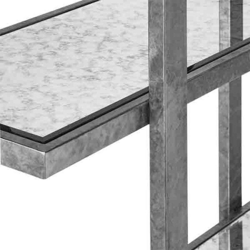 Shelf 36'' Console Table, Royal Silver