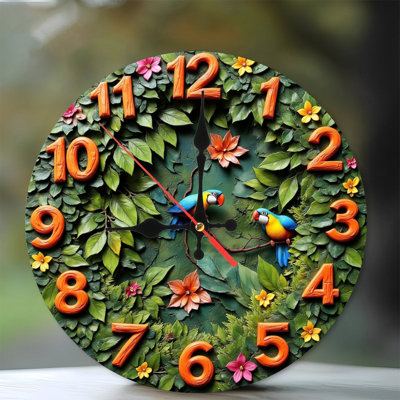Horloge murale colorée