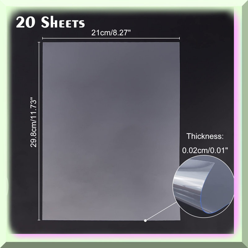 20 Pcs Plastic Board Sheets
