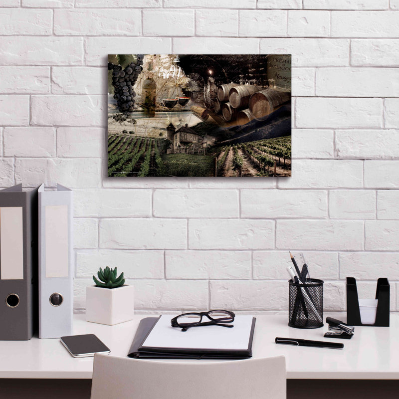'Wine' by GraphINC, Giclee Canvas Wall Art, 12" H x 18" W
