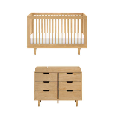 Lit de bébé et commode 6 tiroirs Marley