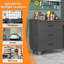 3 Piece Metal Single Storage Cabinet ( 34.6cm H x 29.5cm W x 16.8cm D)-2128389002
