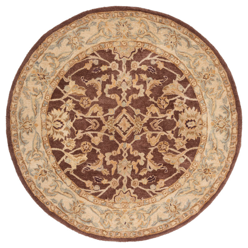 Tingley Hand Tufted Wool Pile Oriental Rug, Round 4'