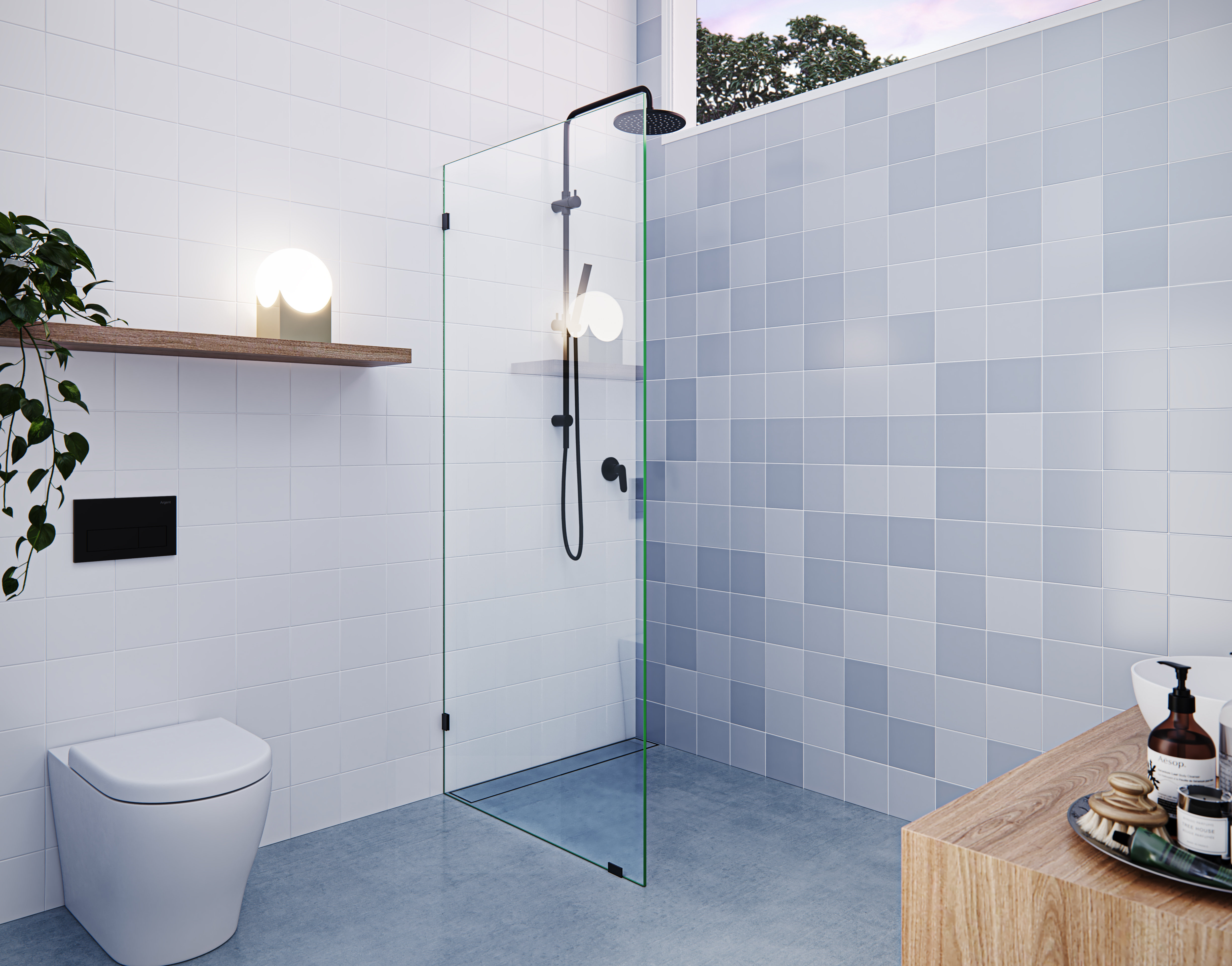 Vela 30 in. x 78 in. Fully Frameless Single Fixed Shower Panel