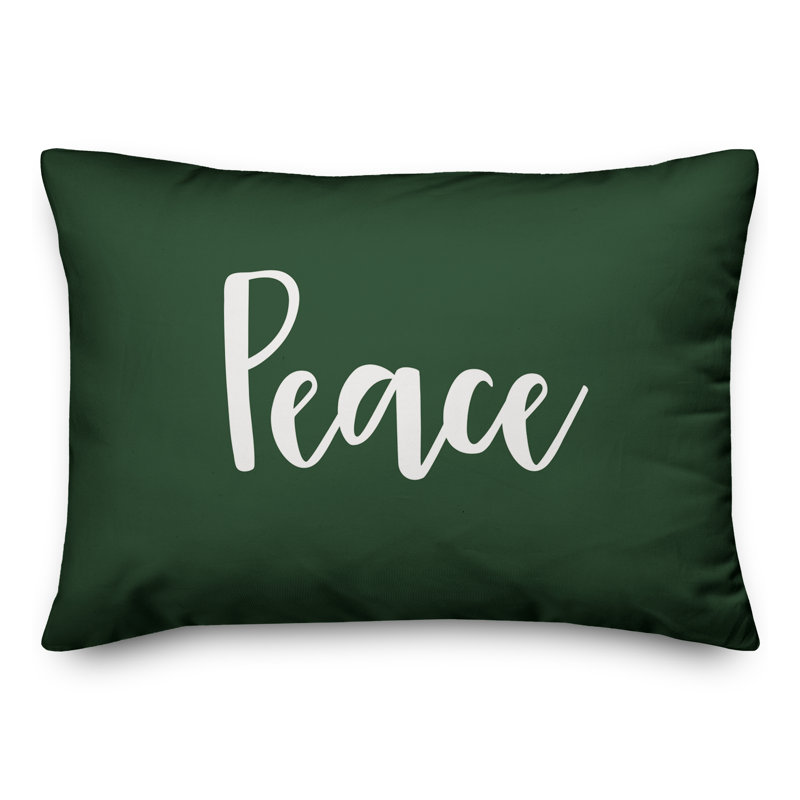 Coussin Peace, Vert foncé