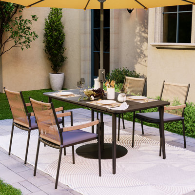 4 - Person Outdoor Patio Dining Set with Cushions