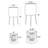 Jade Glam Indoor Metal Pot Planter 3-Leg Metal Base - Set