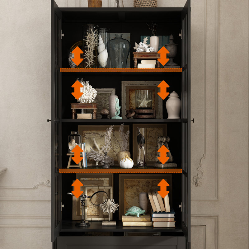 Ausencio Dining Cabinet, Black