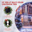 Guirlande lumineuse de 3,65 m (12 pi) en forme de cône de Noël, préilluminée avec 1183 DEL multicolores/blanches pour jardin, terrasse, marché