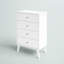 Commode à 4 tiroirs de 26,5 po de largeur Breux-1522145080
