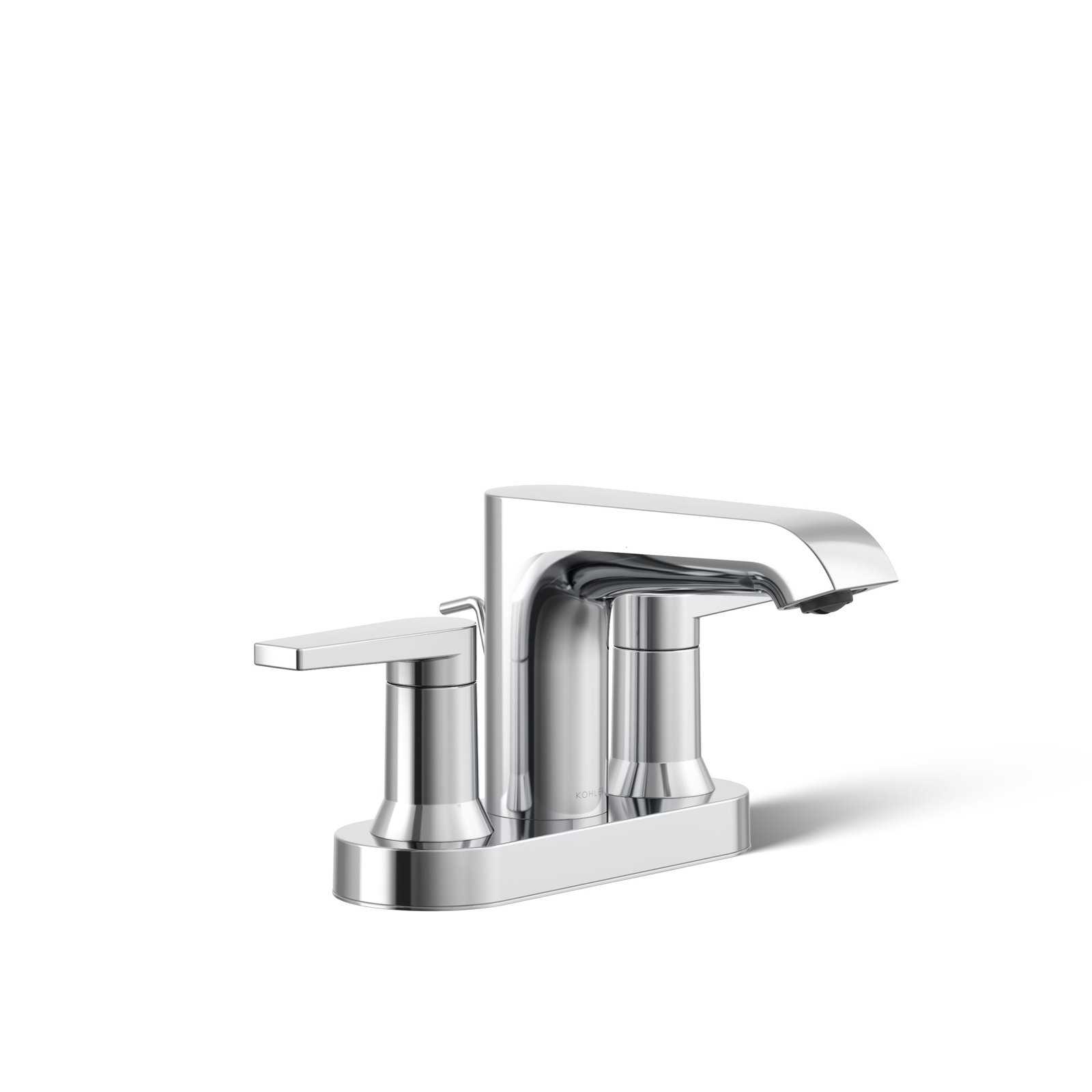Hint 4" Centerset Bathroom Faucet with Drain, Polished Chrome
